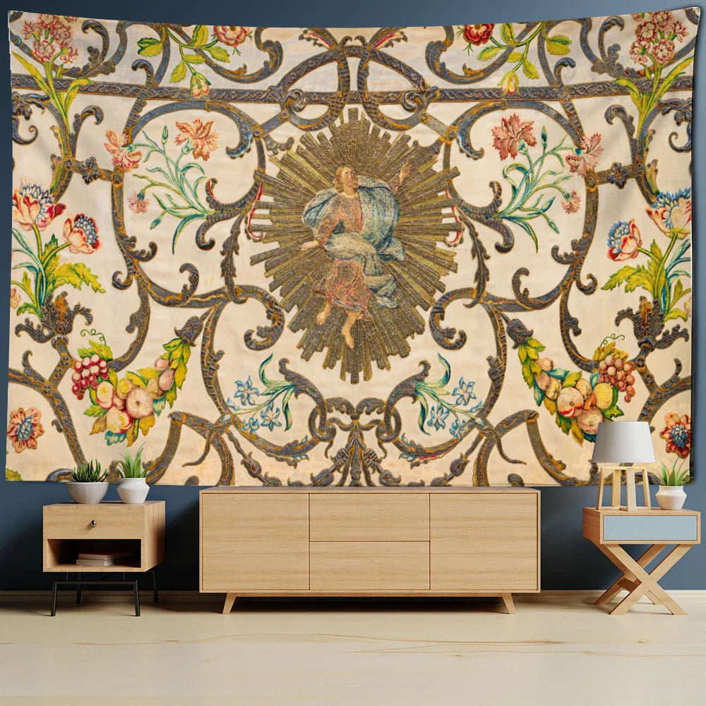 ستارة جدارية من DecorBites™ بلون كاكي بنمط عتيق لديكورات المنزل الداخلية الفاخرة