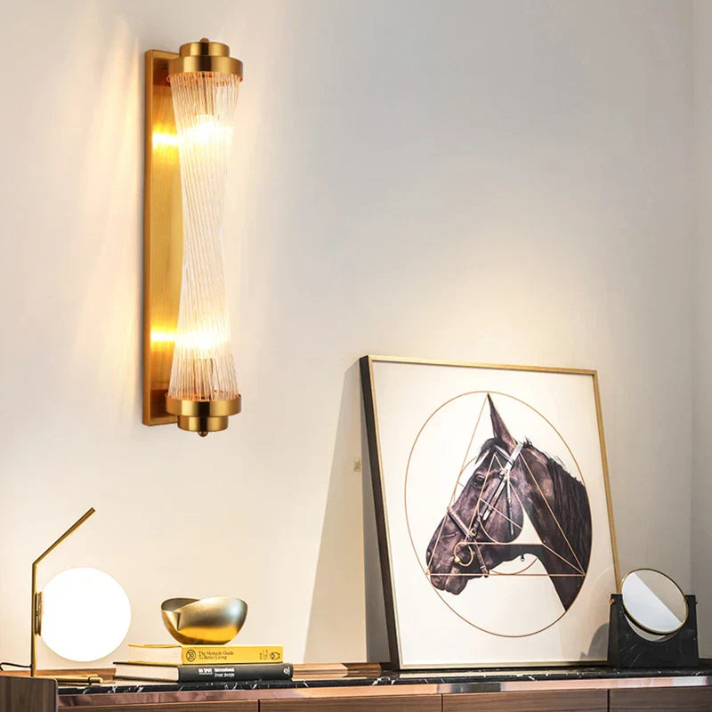 DecorBites™ Crystal Wall Lamp: Modern Minimalist Luxury LED Lights for Living Room, Bedroom & Aisle