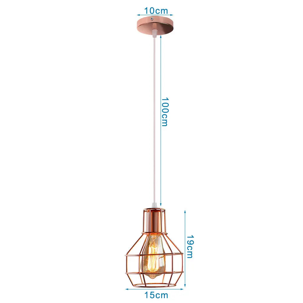 DecorBites™ مصابيح متدلية صناعية E27 LED مصباح معلق إضاءة عصرية للمنزل
