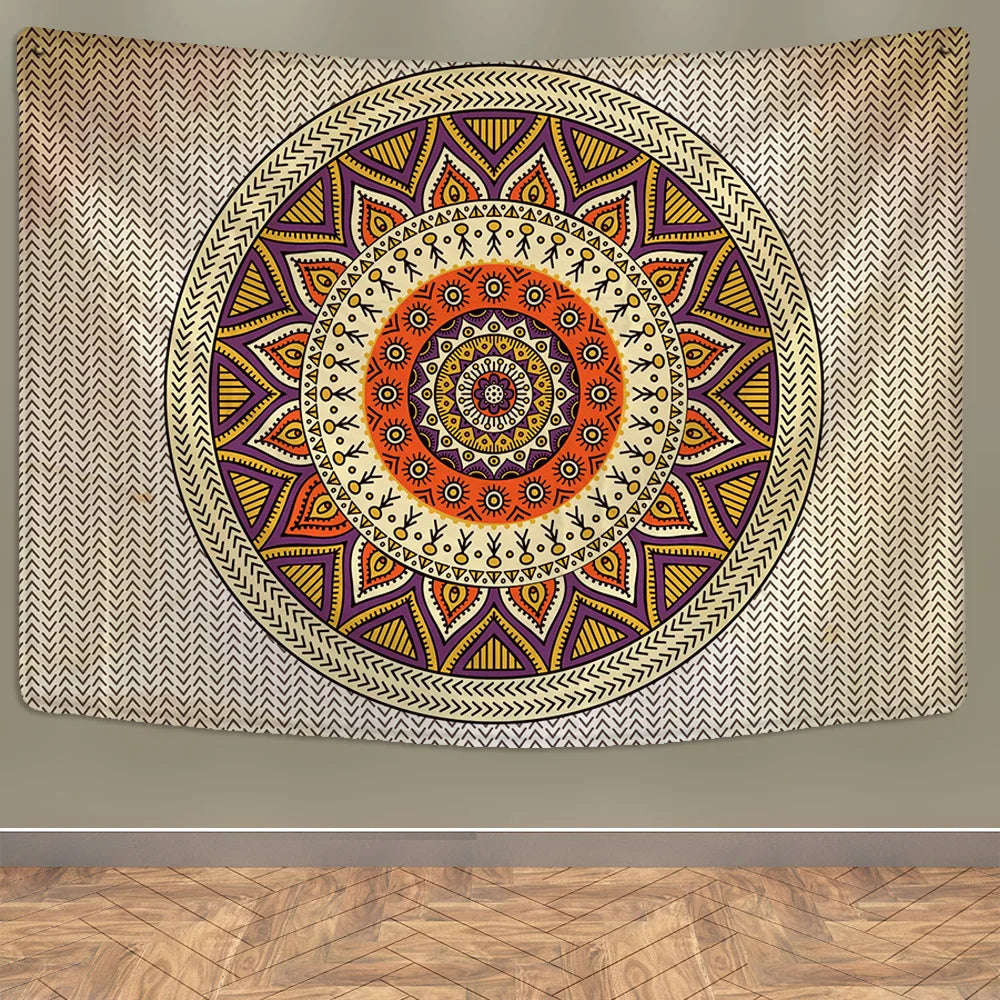 DecorBites™ Indian Mandala Tapestry Wall Hanging Beach Shawl Mat Blanket Bohe Tapestries