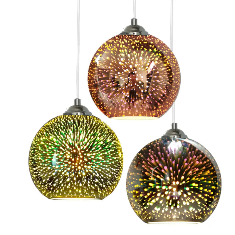 DecorBites™ Glass Ball LED Pendant Light Fixture for Stylish Indoor Decor