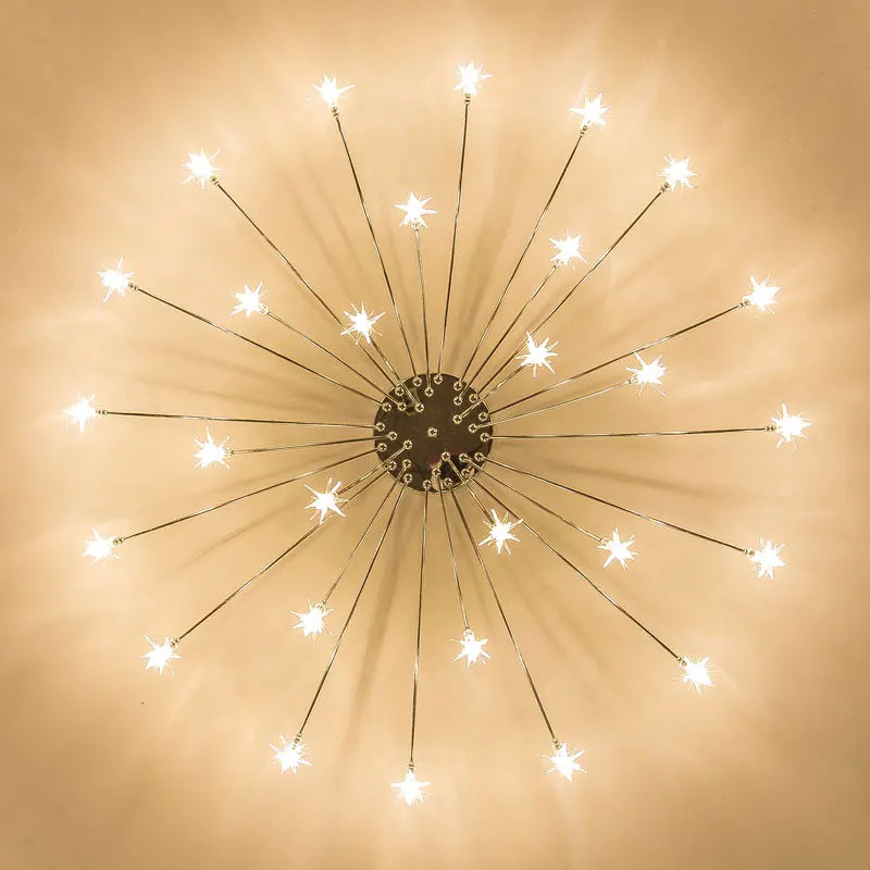 DecorBites™ Chrome Metal LED Chandelier - Nordic Design Home Lighting for Living Room, Bedroom, Kitchen