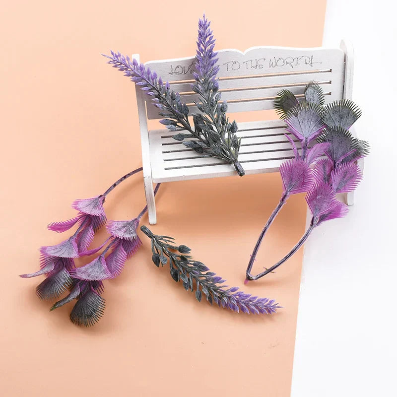 DecorBites™ 10Pcs Plastic Grass Artificial Plants for Home Decor and DIY Gifts Box Decorations