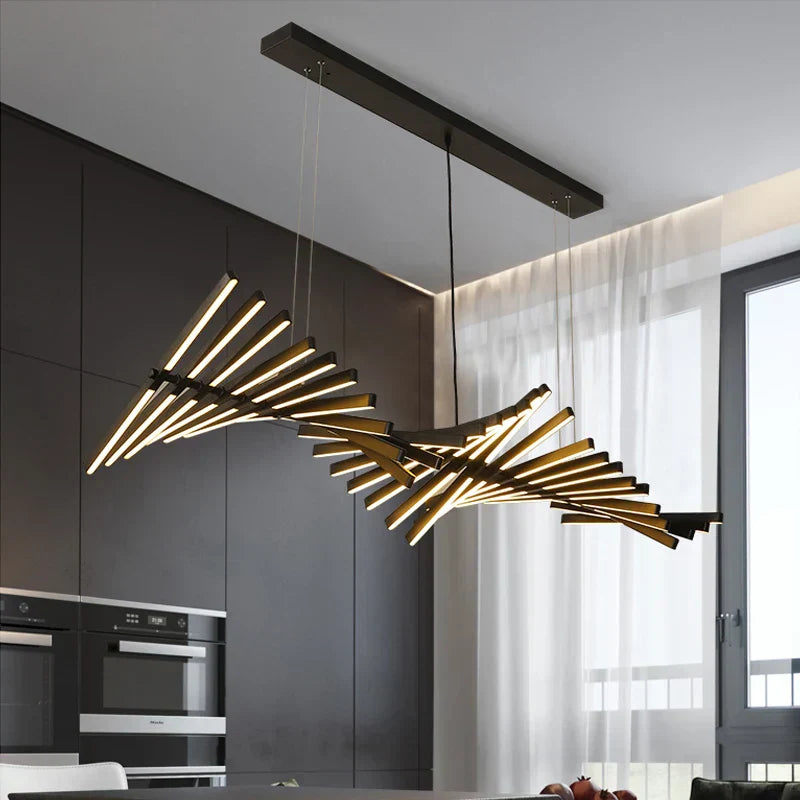 مصباح الثريا LED من DecorBites™: إضاءة معلقة بتصميم نورديك عصري للمعيشة، المطعم، البار