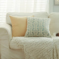 DecorBites™ Geometric Chenille Lumbar Pillowcase - Modern Red Gold Jacquard Decor Cover