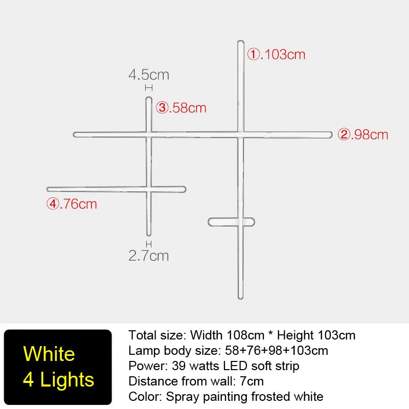 مصباح حائط DecorBites™ LED بإضاءة خلفية لديكور المنزل - إضاءة داخلية على شكل شريط طويل
