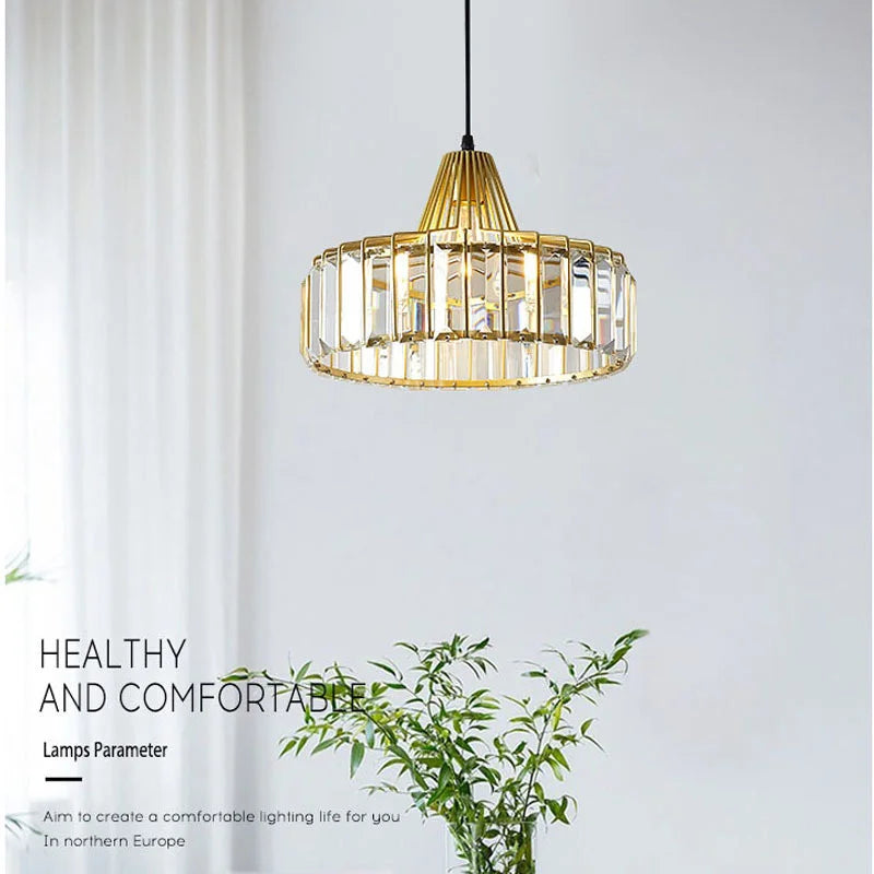 ثريا متدلية كريستال K9 من DecorBites™ مصباح سقف حديث لغرفة المعيشة ديكور قاعة LED