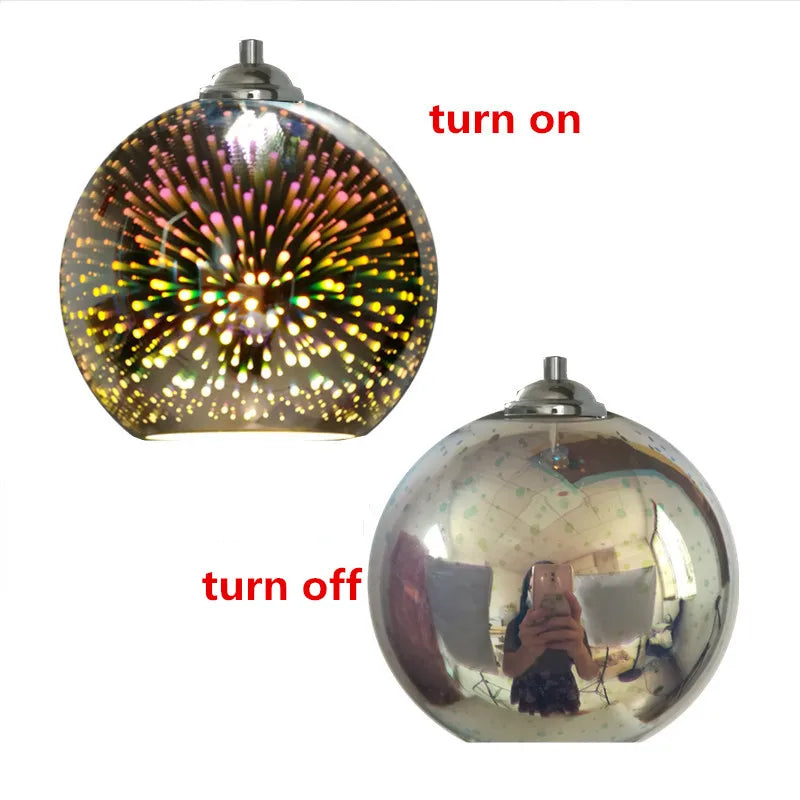 DecorBites™ Glass Ball LED Pendant Light Fixture for Stylish Indoor Decor