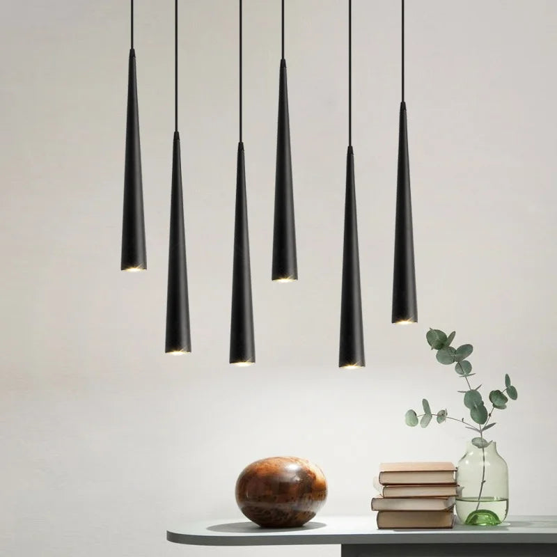 Dimmable Brushed Stainless Cone LED Pendant Light