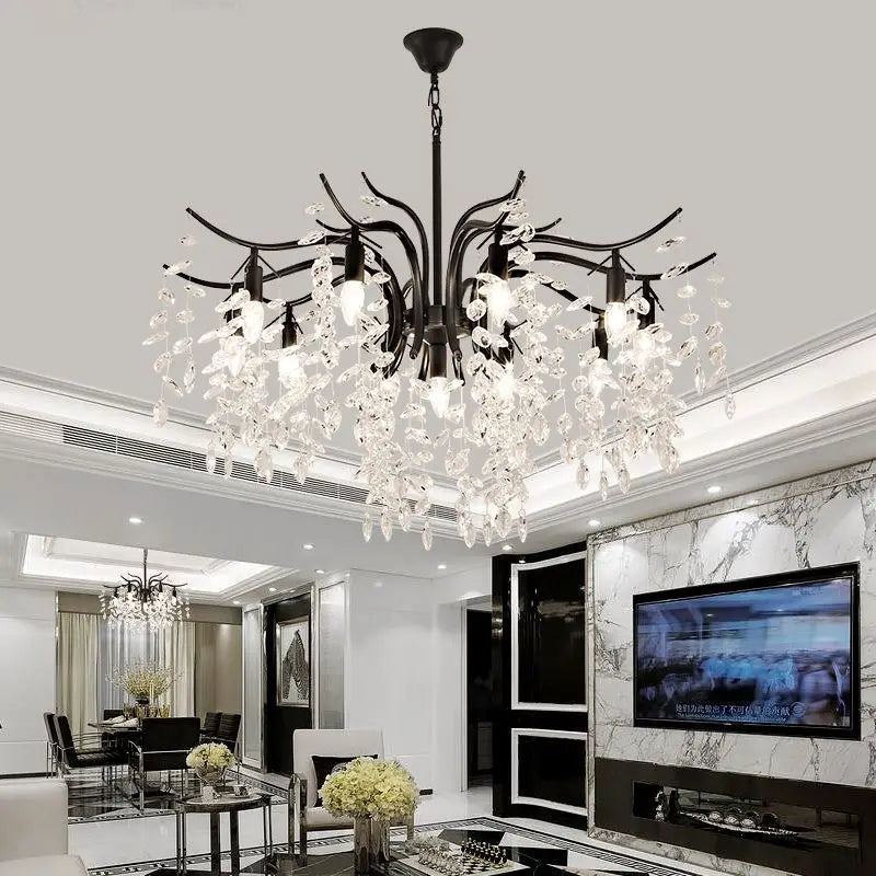 ثريا كريستال LED من DecorBites™: إضاءة داخلية فاخرة للمنزل والمطبخ وغرفة المعيشة