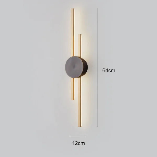 DecorBites™ Copper Wall Light for Bedroom, Living Room, TV Background - Minimalist Luxury Design