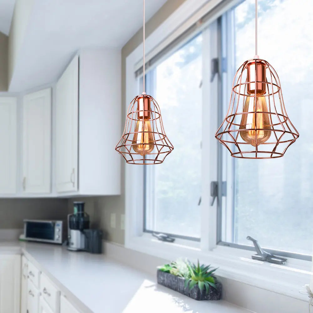 DecorBites™ مصابيح متدلية صناعية E27 LED مصباح معلق إضاءة عصرية للمنزل