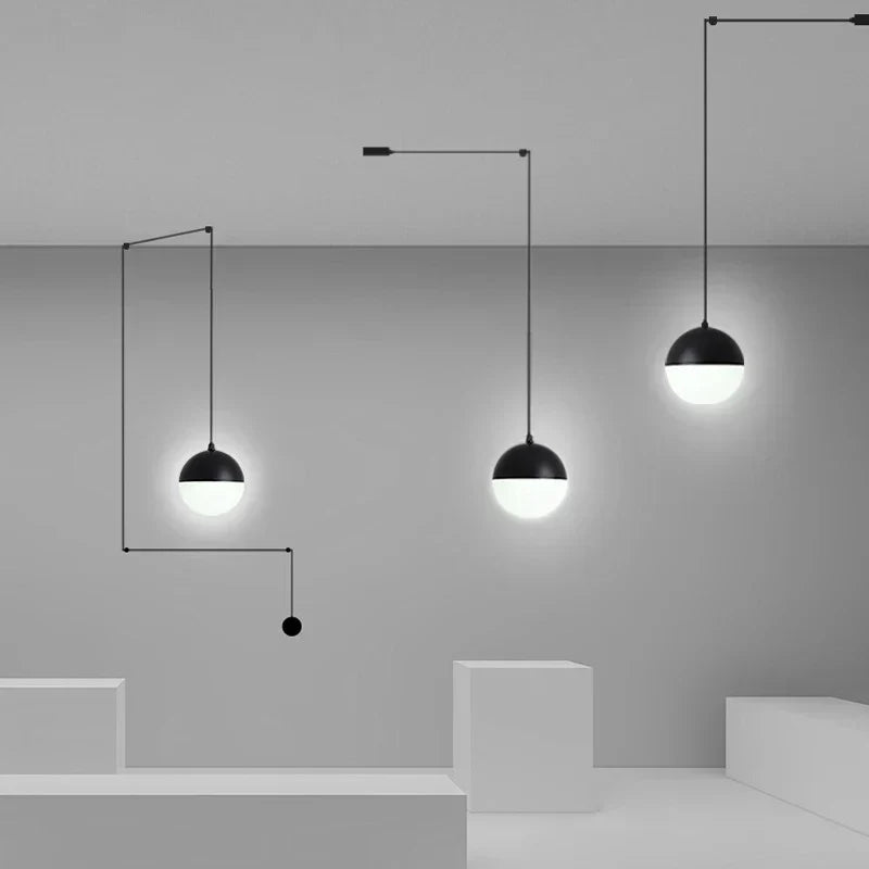 مصباح DecorBites™ المعلق الكروي الزجاجي، ثريا LED لجزيرة المطبخ