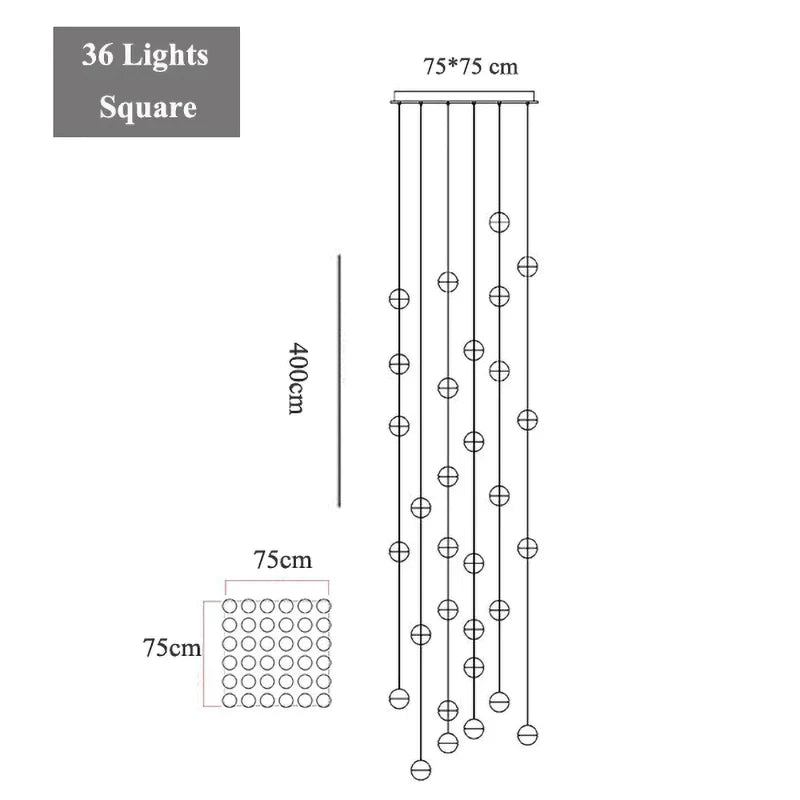 DecorBites™ Crystal LED Chandelier: Modern Luxury Pendant Lights for Staircase, Bedroom, and Living Room