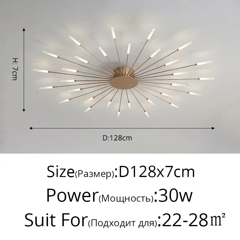 وحدة إضاءة سقف LED أكريليك DecorBites™ لغرفة النوم والردهة وغرفة المعيشة وغرف الأطفال، تصميم عصري لامع