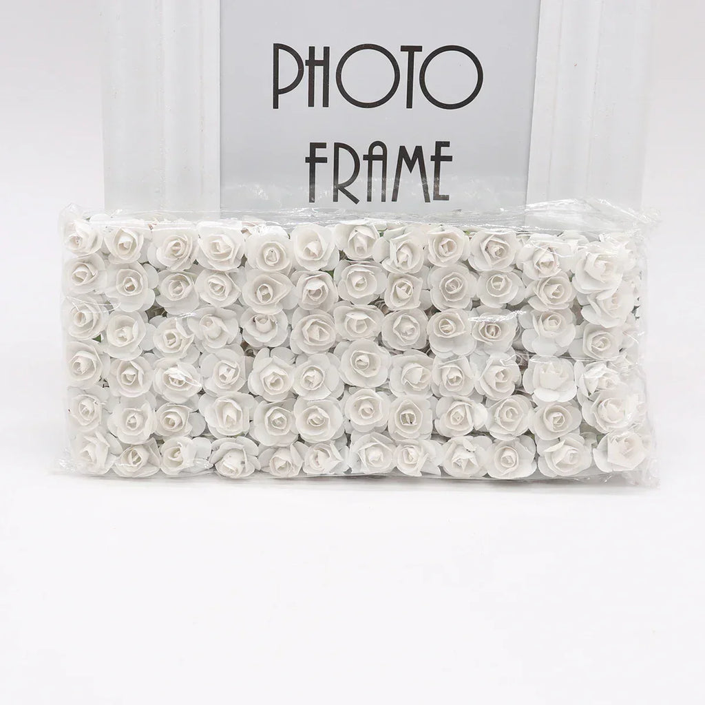 DecorBites™ 144pcs 2cm Artificial Paper Flowers for Wedding DIY Decoration