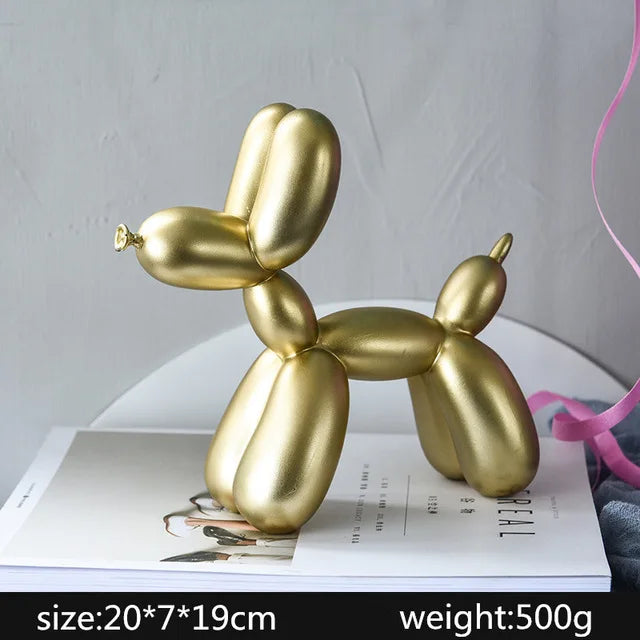 تمثال ذهبي مجرد من الراتنج يدوي الصنع لتزيين غرفة المعيشة ومكتب العمل - DecorBites™