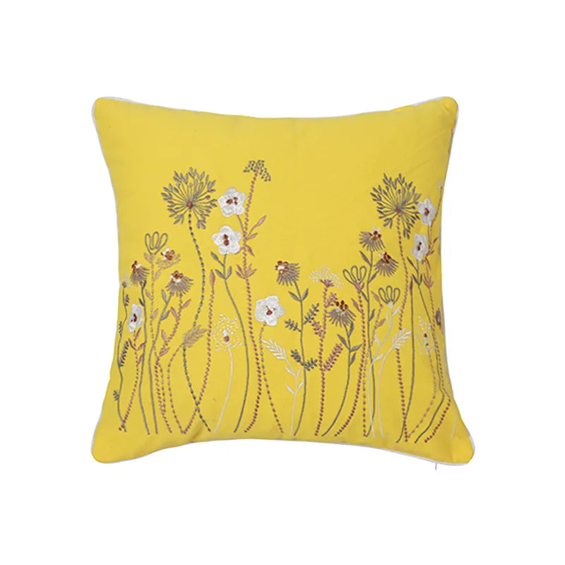 غطاء وسادة DecorBites™ Dandelion Floral باللون الأصفر لتزيين المنزل
