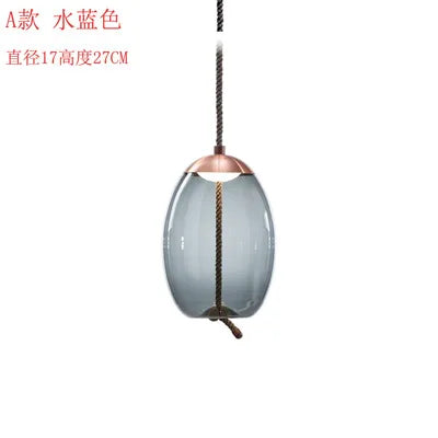 مصابيح تعليق على شكل عقدة من حبل القنب من DecorBites™ - مصباح زجاجي معلق