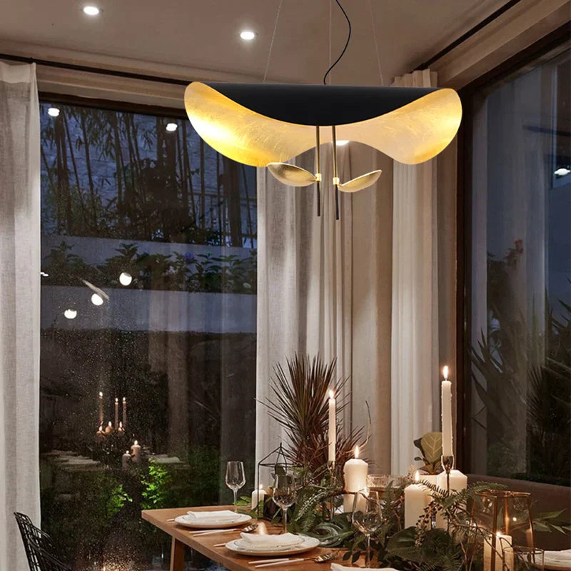 DecorBites™ Lederam Manta Pendant Lamp - Industrial Retro Design, White & Black.