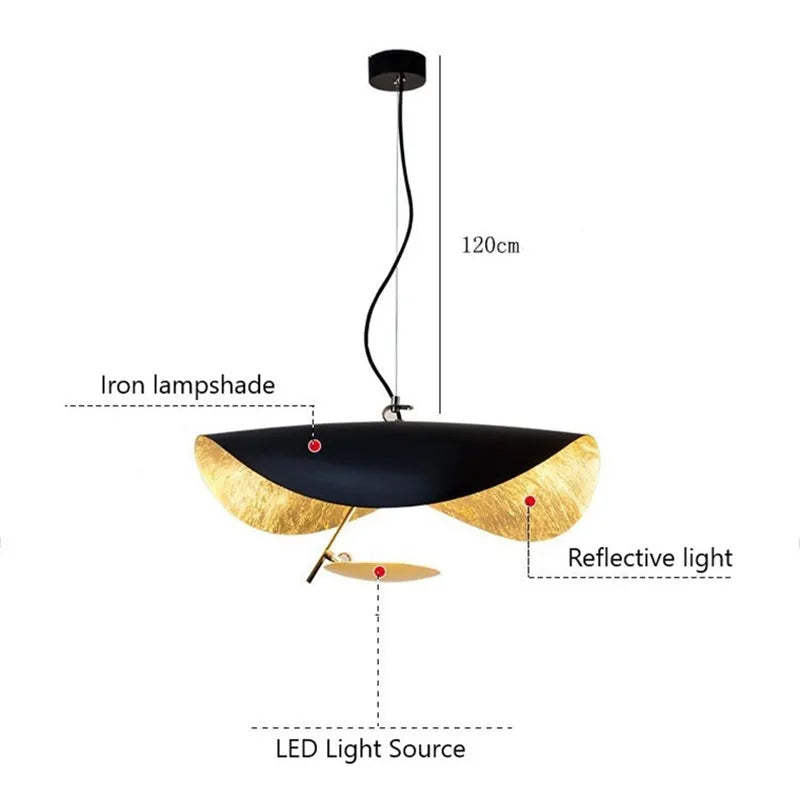 DecorBites™ Lederam Manta Pendant - Industrial Retro Style White/Black Ceiling Lamp