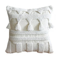 DecorBites™ Ivory Tufted Tassel Cushion Cover - Netural Boho Style for Home Decor