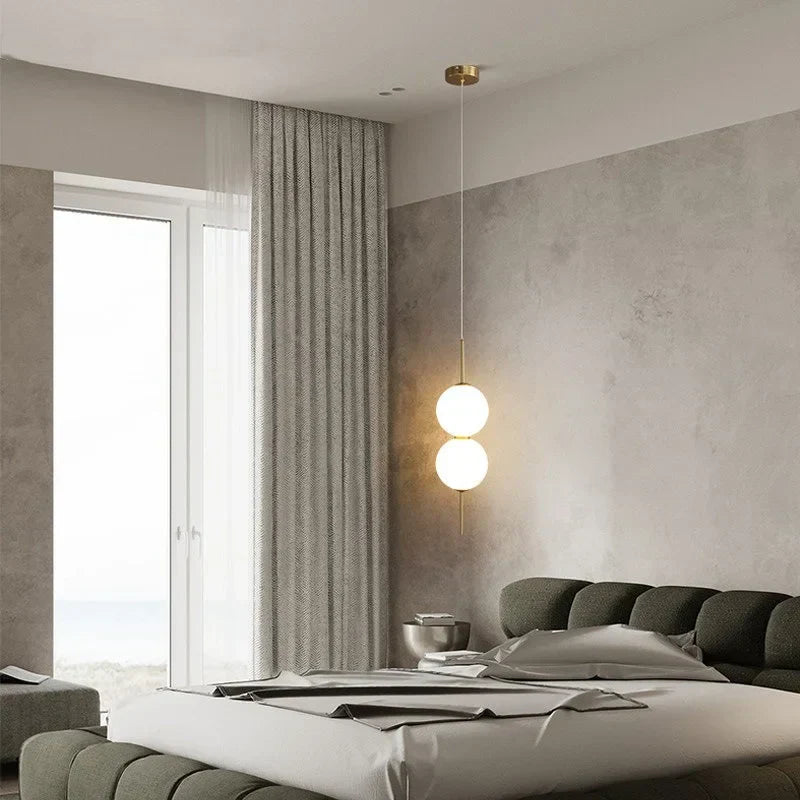 DecorBites™ Glass Ball LED Pendant Lamps - Warm Milky White Hanging Lights