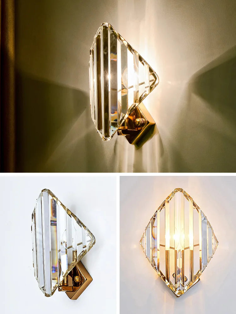 DecorBites™ Crystal Wall Lamps Modern Sconce Light Fixture for Luxury Living Room Decoration