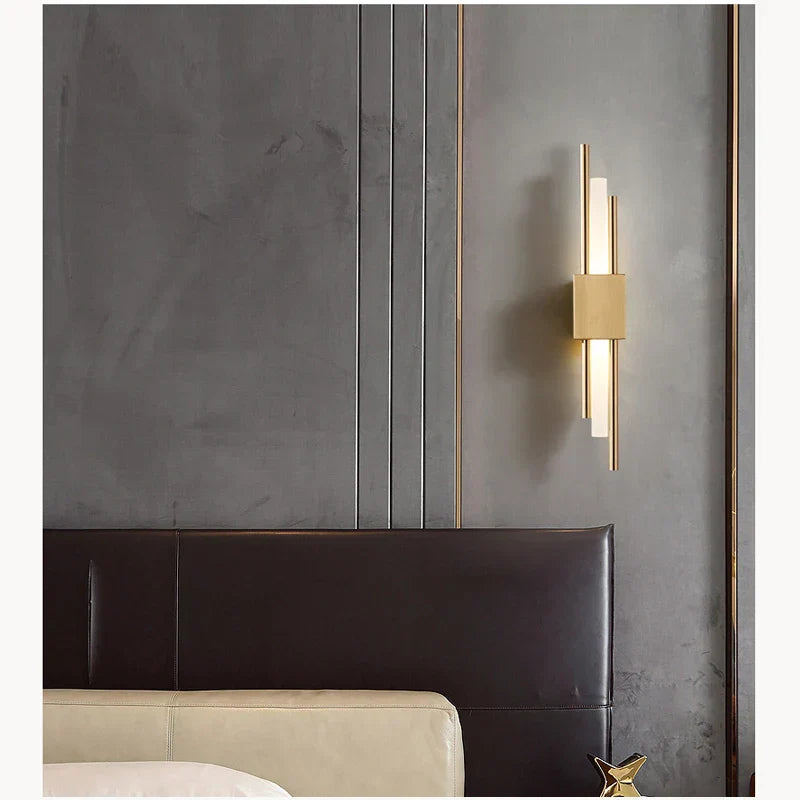 DecorBites™ Golden LED Wall Lamp for Elegant Home and Hotel Lighting