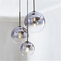 DecorBites™ Glass Ball LED Pendant Light: Modern Silver Gold Nordic Kitchen Decor