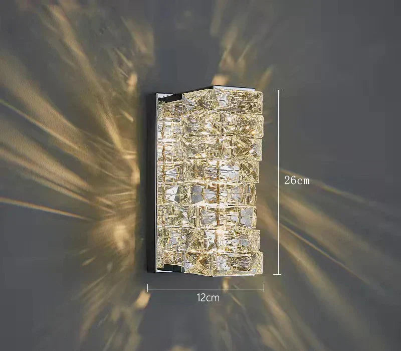 DecorBites™ Crystal Glass Wall Sconce Lamp for Modern Light Luxury Home Decor