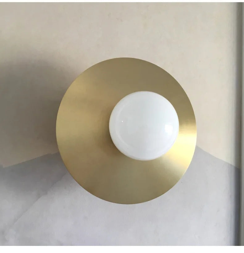 DecorBites™ Golden Glass Ball Sconce Wall Light Fixture for Home Decor
