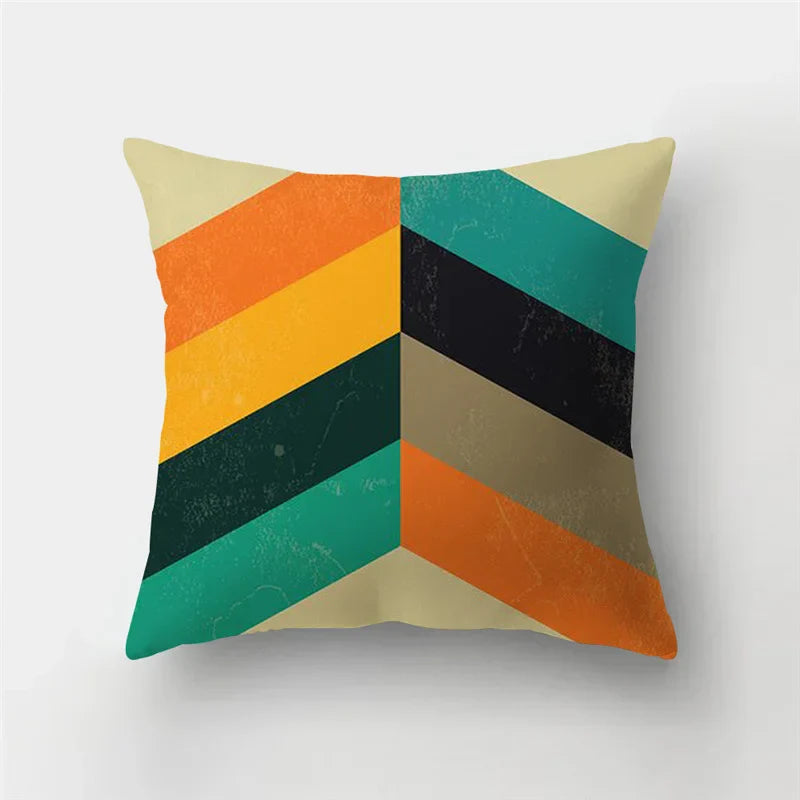 DecorBites™ Geometric Stripe Patchwork Pillow Case | Home Decor Sofa Cushion Cover