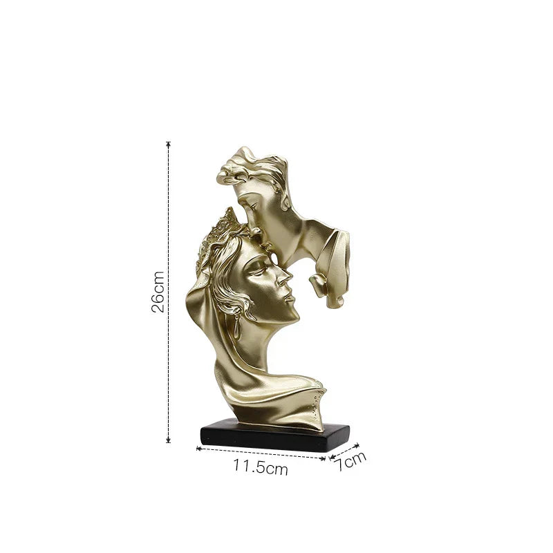 DecorBites™ Gold Resin Sculpture | Nordic Luxury Technology Decor for Home & Office