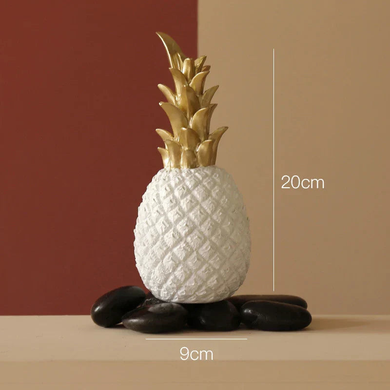 DecorBites™ Golden Pineapple Figurine | Modern Nordic Home Decor & Gift