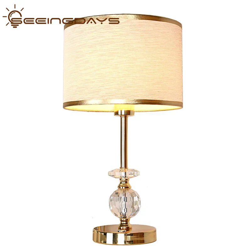 DecorBites™ Crystal Ball Table Lamp | Modern European Design