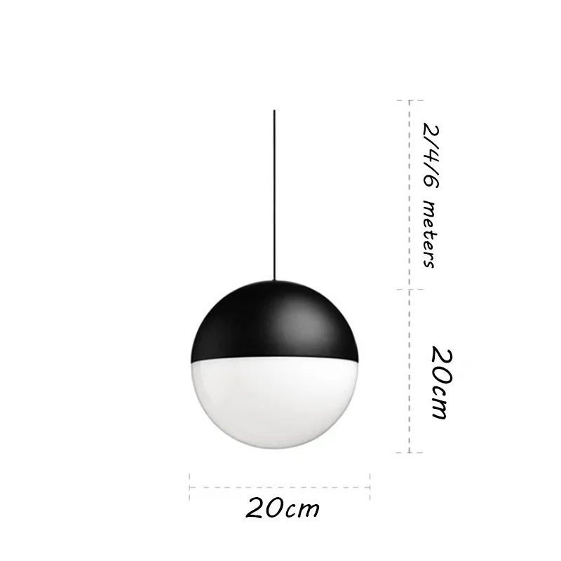 مصباح DecorBites™ المعلق الكروي الزجاجي، ثريا LED لجزيرة المطبخ