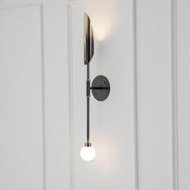 DecorBites™ Golden Metal Glass Wall Lamp | Up Down Sconce Spotlight for Bedroom and Living Room