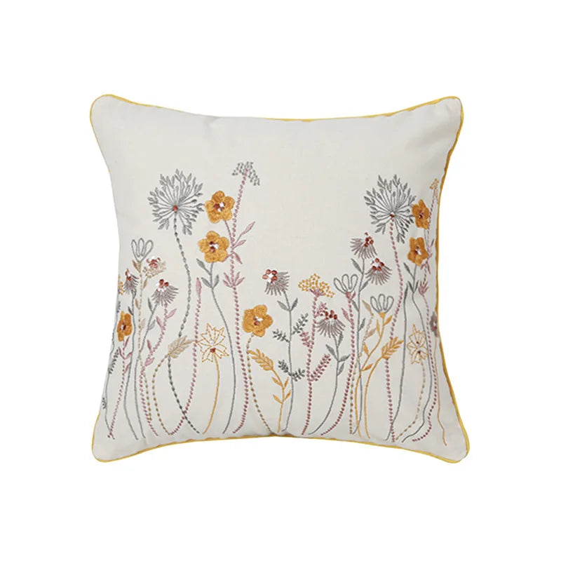 غطاء وسادة DecorBites™ Dandelion Floral باللون الأصفر لتزيين المنزل