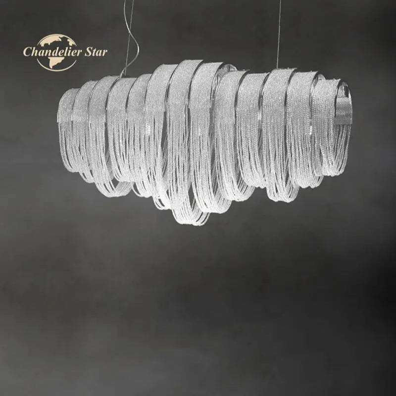 DecorBites™ Crystal Circle LED Tassel Chandelier: Modern Luxury Pendant Hanging Light Fixture for Bedroom and Living Room