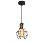 Vintage Black Metal Edison Pendant Light