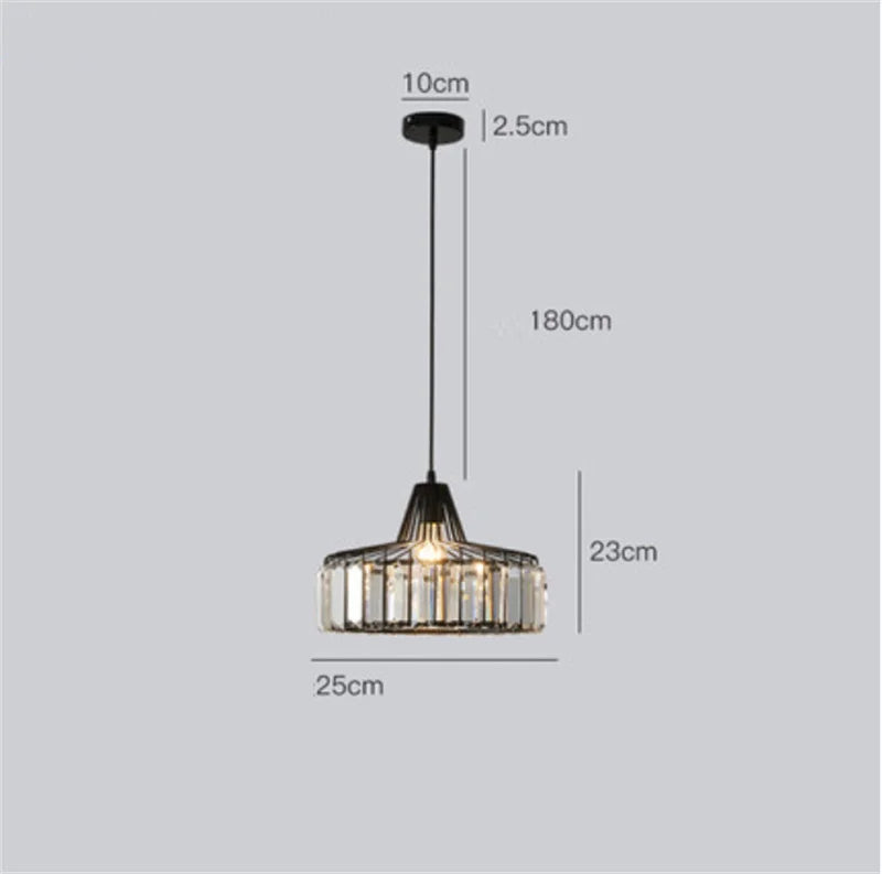 ثريا متدلية كريستال K9 من DecorBites™ مصباح سقف حديث لغرفة المعيشة ديكور قاعة LED