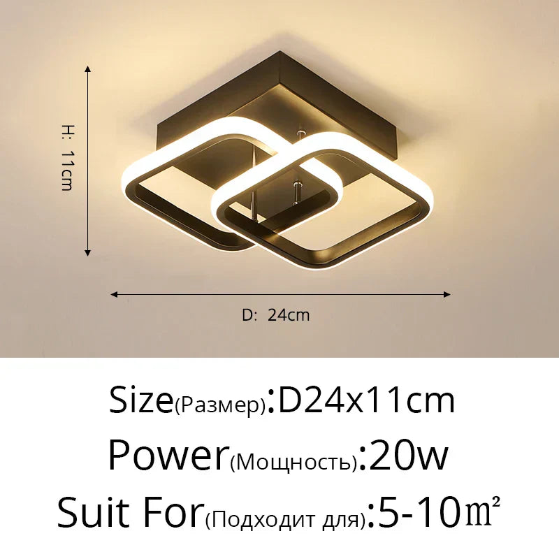 DecorBites™ LED Ceiling Light for Modern Indoor Lighting in Minimalist Style