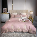 DecorBites™ 1000TC Egyptian Cotton Gold Embroidery 4Pcs Bedding Set - Luxe Chic Collection