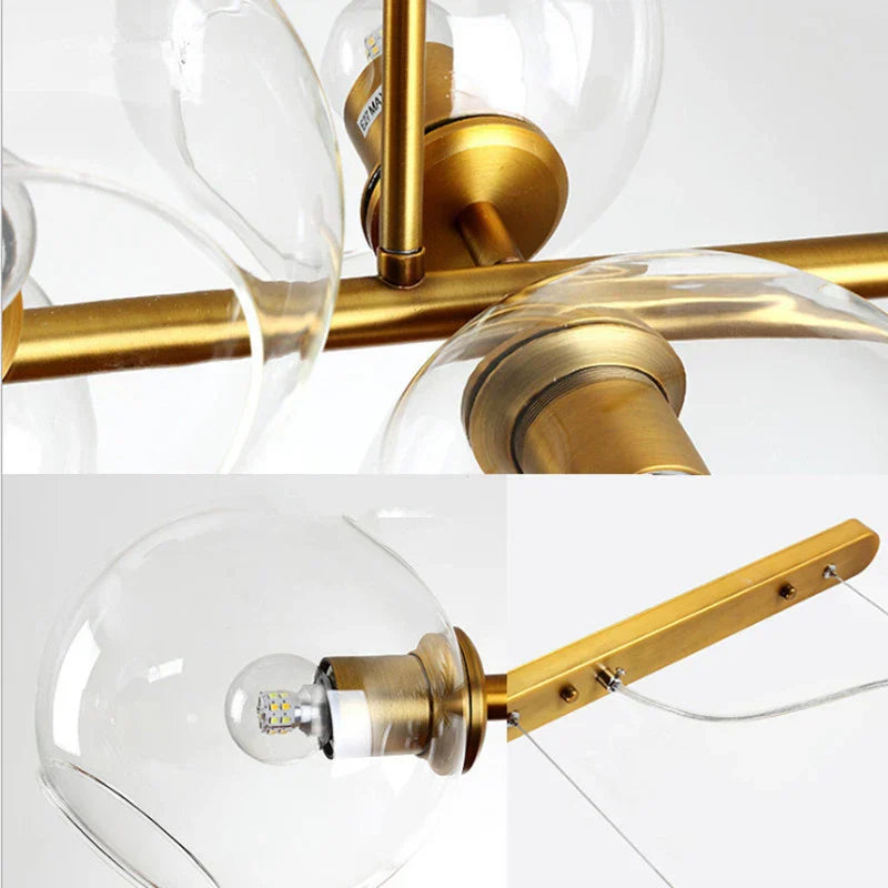 DecorBites™ Gray Glass Pendant Lights: Modern Nordic Loft Rustic Chandelier for Kitchen Bar Dining by DecorBites™