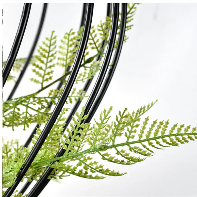 DecorBites™ Green Planting Birdcage Chandelier: Retro Industrial Style Pendant Lamp