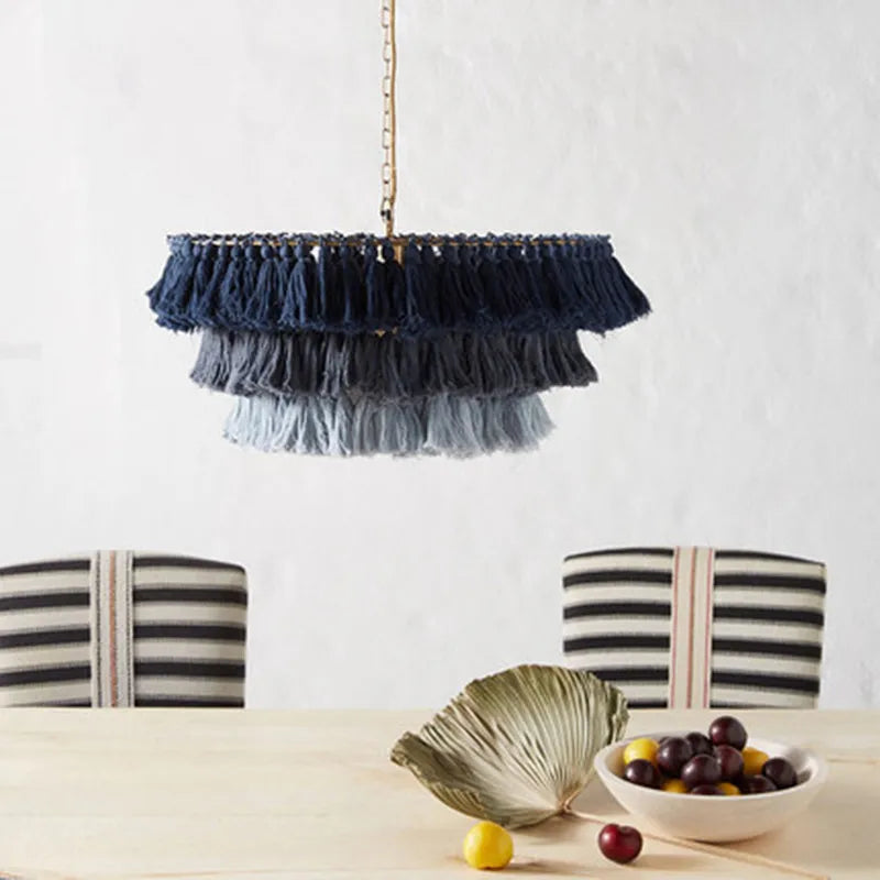 DecorBites™ Bohemian Chandelier Tassel Light Chain Pendant LED Suspension Light
