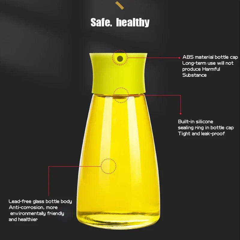 DecorBites™ 170ML Seasoning Bottle with Leak-Proof Design for Oil, Soy Sauce & Vinegar