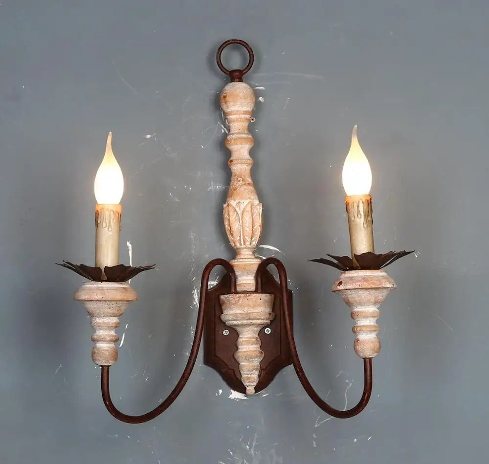 DecorBites™ French Country Rustic Wall Sconces Light Antique Retro Wall Lamps