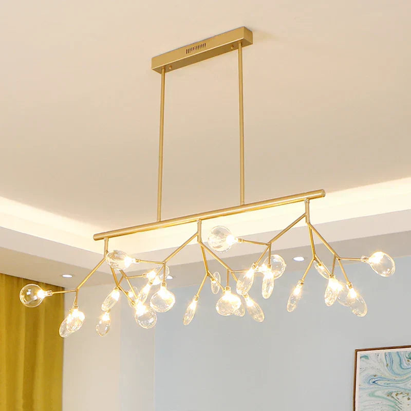 DecorBites™ ثريا Linear Firefly: إضاءة أنيقة على شكل غصن شجرة لديكور المنزل